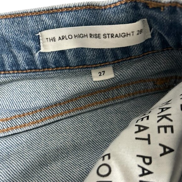 ARITZIA DENIM FORUM ButtonFly The Arlo High Rise Straight Jeans US 27 - Picture 4 of 8